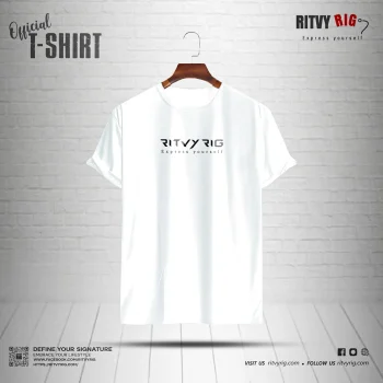 Ritvy Official Half Sleeve T-shirt - White