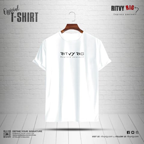 Ritvy Official Half Sleeve T-shirt - White