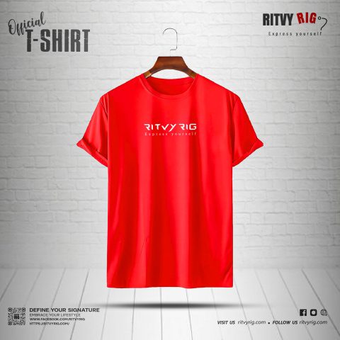Ritvy Official Half Sleeve T-shirt - Red
