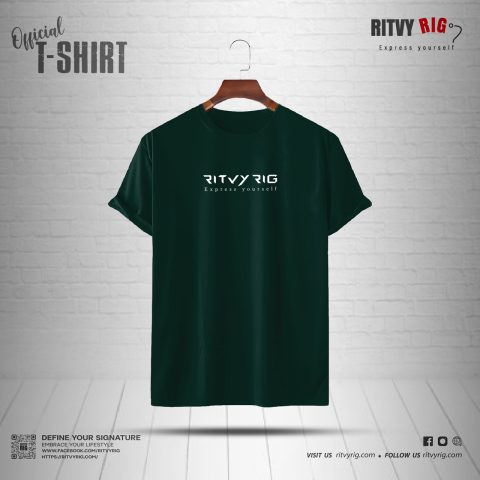 Ritvy Official Half Sleeve T-shirt - Olive Green