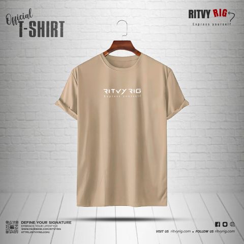 Ritvy Official Half Sleeve T-shirt - Cream