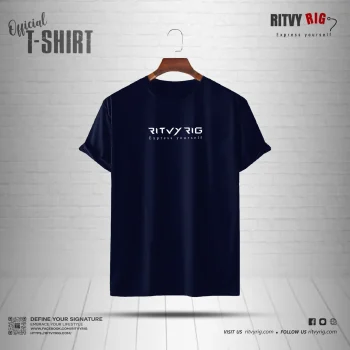 Ritvy Official Half Sleeve T-shirt - Navy Blue