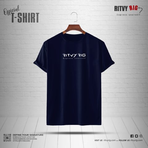 Ritvy Official Half Sleeve T-shirt - Navy Blue