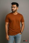 Premium Quality Solid T-shirt - Orange