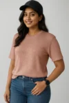 Premium Quality RIB T-shirt for Women – Magenta