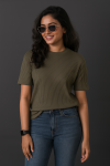 Premium Quality RIB T-shirt for Women – Olive