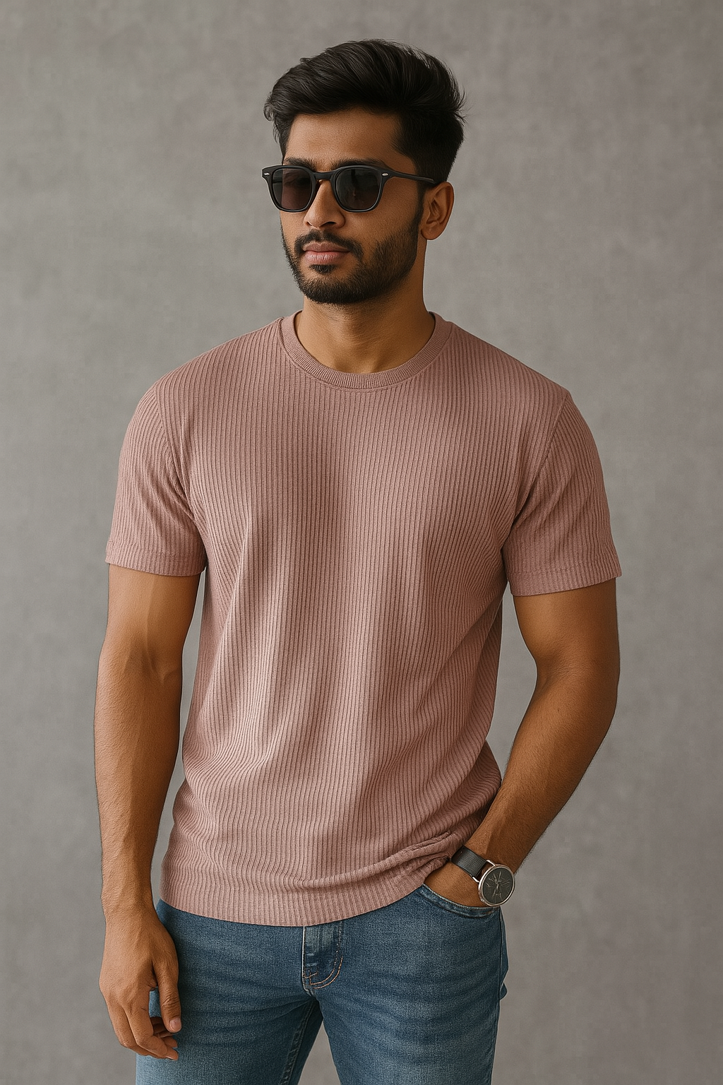 Rib Tshirt - Magenta