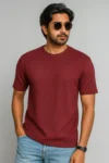 Rib Tshirt – Maroon