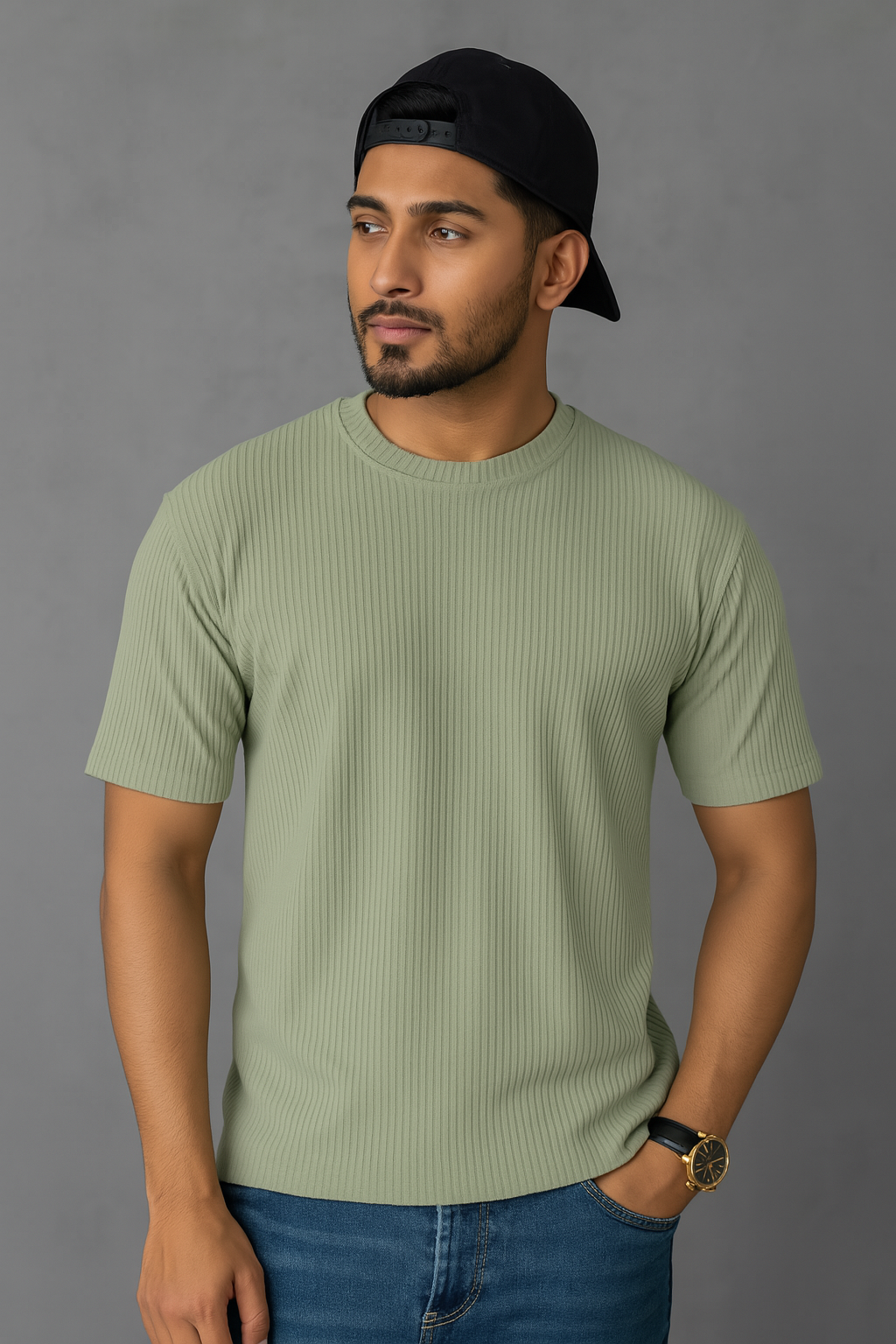 Rib Tshirt - Sage
