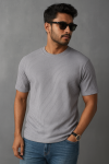Premium Quality RIB T-shirt - Silver