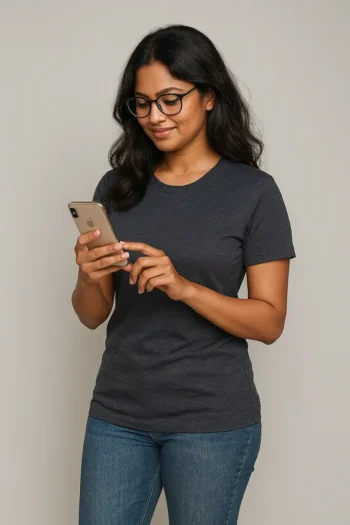 Premium Quality Solid T-shirt for Women - Anther