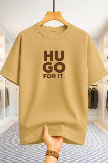 Drop Shoulder T-shirt - Hugo - Beige