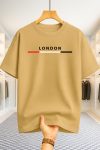 Drop Shoulder T-shirt - London Stripe- Beige