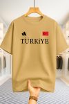 Drop Shoulder T-shirt - Turkiye - Beige