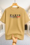 Drop Shoulder T-shirt - Paris Stripe - Beige