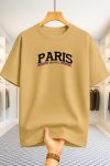 Drop Shoulder T-shirt - Paris 2 Stripe - Beige