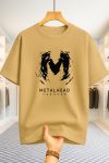 Drop Shoulder T-shirt - Metalhead - Beige