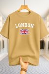 Drop Shoulder T-shirt - London - Beige