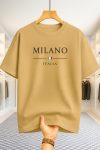 Drop Shoulder T-shirt - Milano Italia - Beige