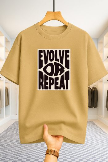 Drop Shoulder T-shirt - Evolve - Beige
