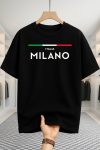 Drop Shoulder T-shirt - Milano Stripe - Black