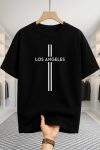Drop Shoulder T-shirt - Los Angeles - Black