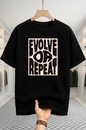 Drop Shoulder T-shirt - Evolve - Black
