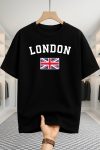 Drop Shoulder T-shirt - London - Black