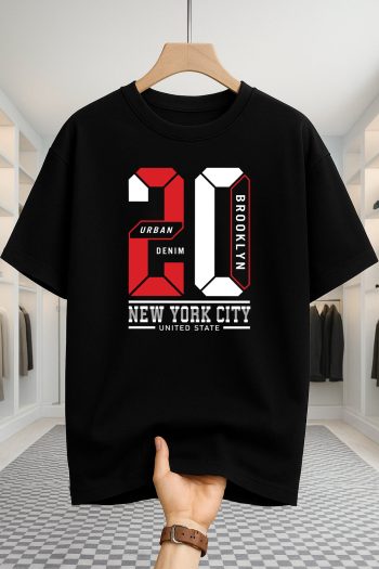 Drop Shoulder T-shirt - 20 - Black