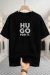 Drop Shoulder T-shirt - Hugo - Black