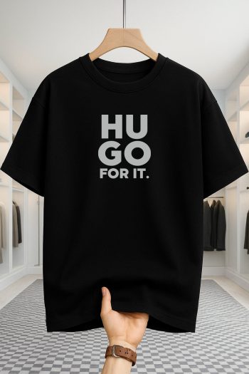 Drop Shoulder T-shirt - Hugo - Black