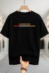 Drop Shoulder T-shirt - London Stripe- Black