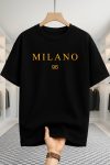 Drop Shoulder T-shirt - Milano 96 - Black