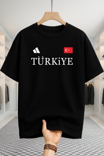Drop Shoulder T-shirt - Turkiye - Black