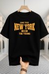 Drop Shoulder T-shirt - NewYork 1968 - Black