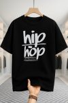 Drop Shoulder T-shirt - HipHop - Black