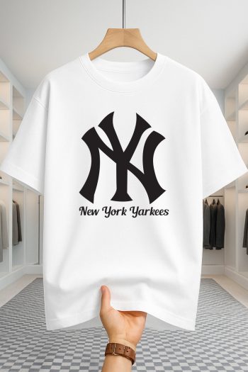 Drop Shoulder T-shirt - NY - White