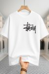 Drop Shoulder T-shirt - Stussy - White