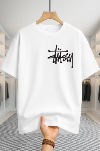 Drop Shoulder T-shirt - Stussy - White