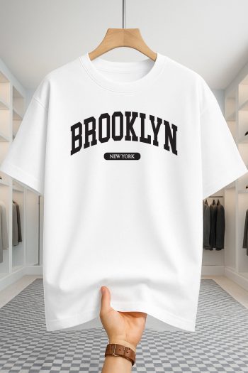Drop Shoulder T-shirt - Brooklyn - White