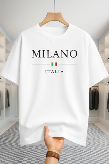 Drop Shoulder T-shirt - Milano Italia - White