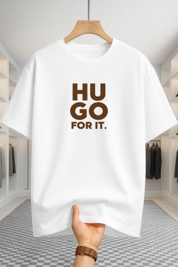 Drop Shoulder T-shirt - Hugo - White