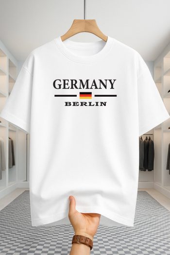 Drop Shoulder T-shirt - Germany - White