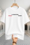 Drop Shoulder T-shirt - London Stripe- White