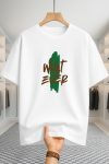 Drop Shoulder T-shirt - What Ever - White