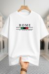 Drop Shoulder T-shirt - Rome - White