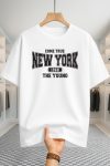 Drop Shoulder T-shirt - NewYork 1968 - White
