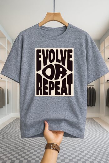 Drop Shoulder T-shirt - Evolve - Ash