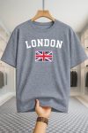 Drop Shoulder T-shirt - London - Ash