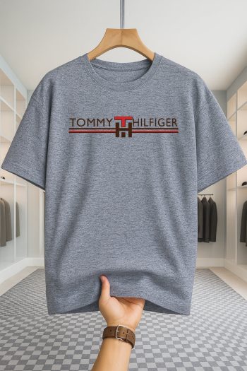 Drop Shoulder T-shirt - Tommy - Ash
